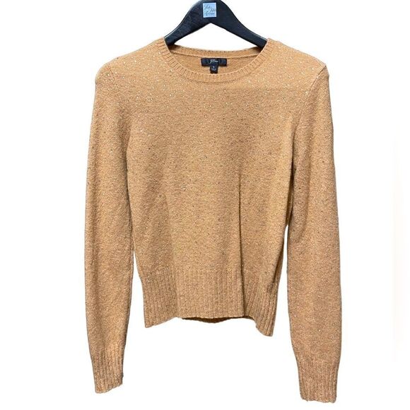 🌟70% OFF🌟JCrew Brown Soft Yarn Glitter Sweater - Picture 1 of 2